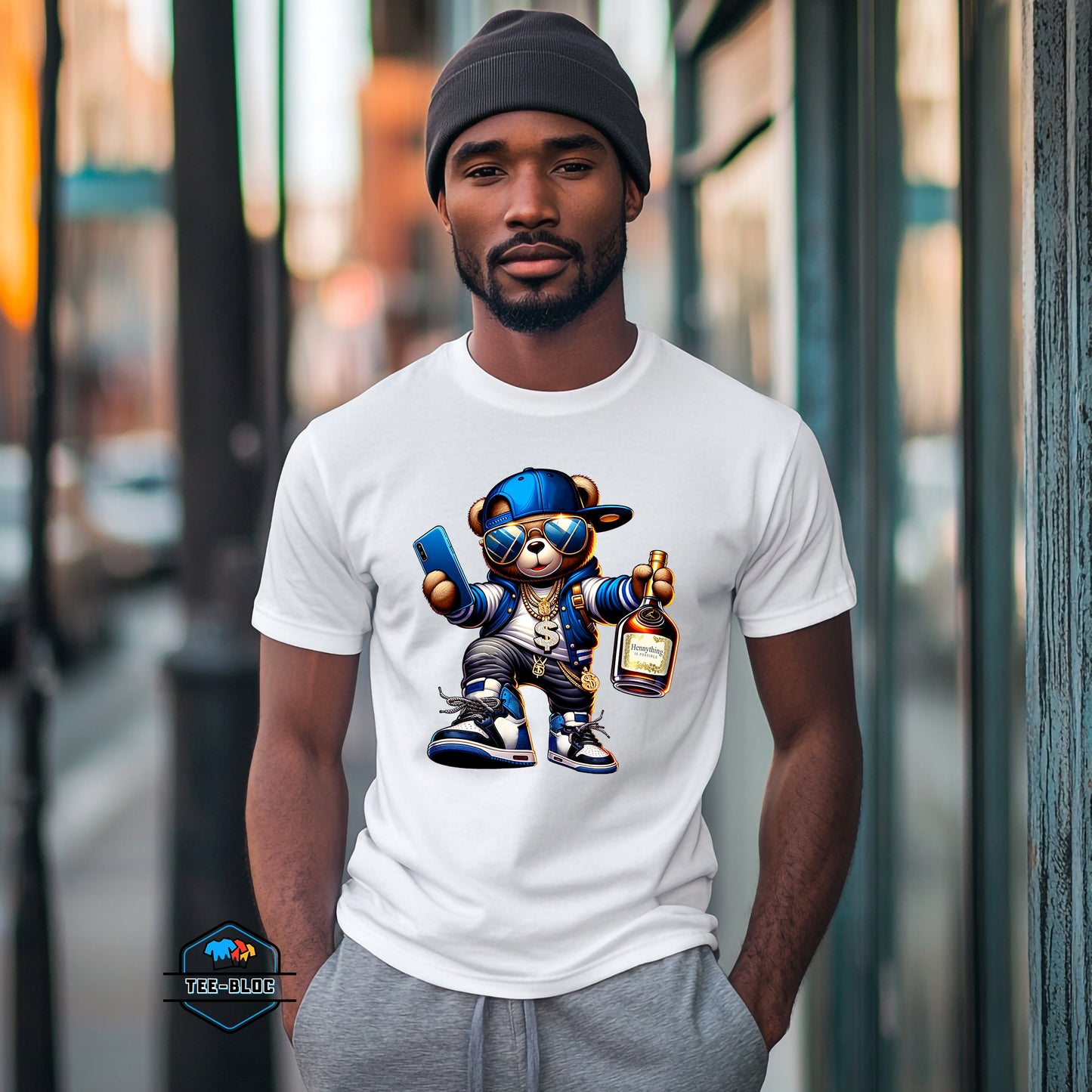 bear on that hennything is possible whitge t-shirt model 3