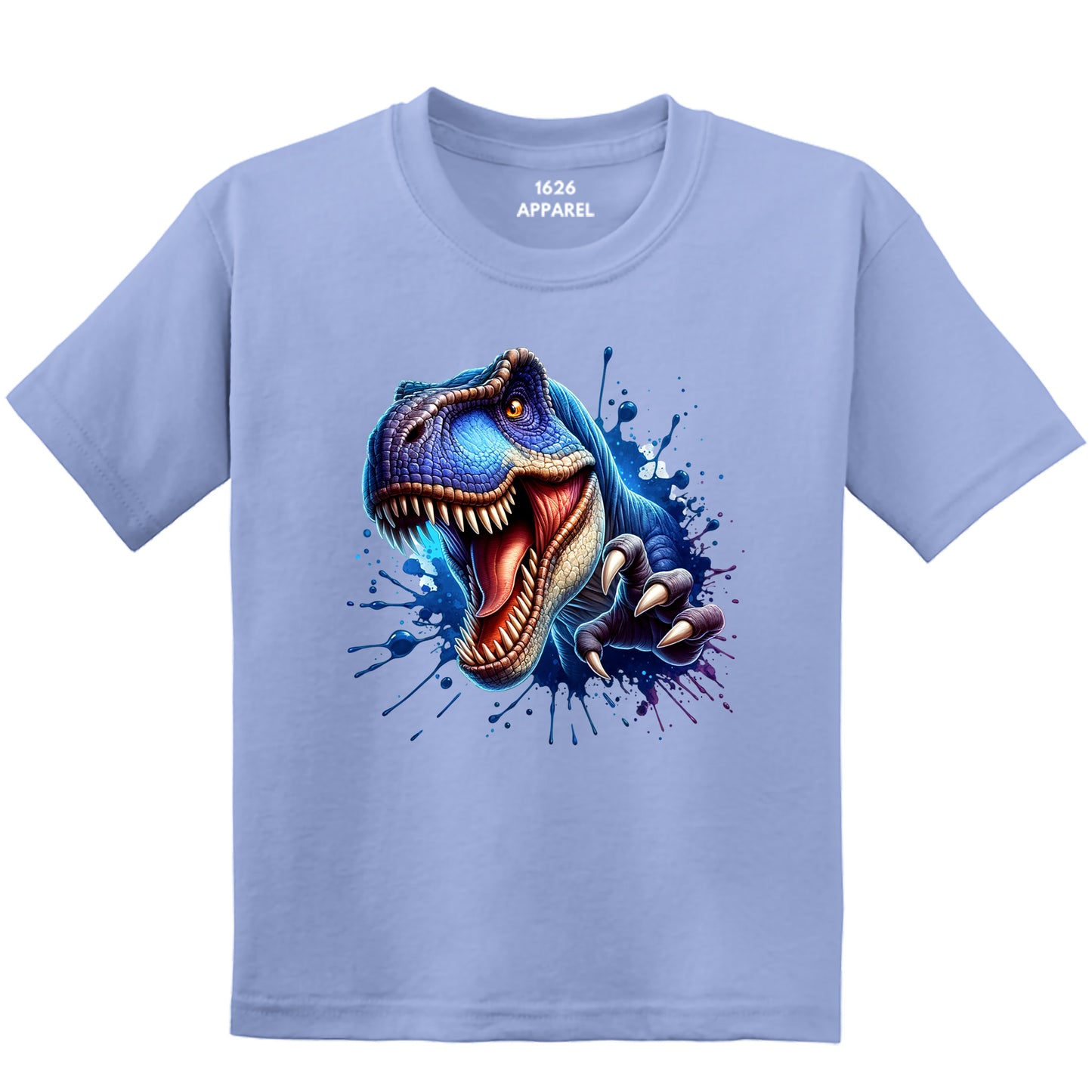 3D Blue T-Rex Graphic Printed Blue T-Shirts