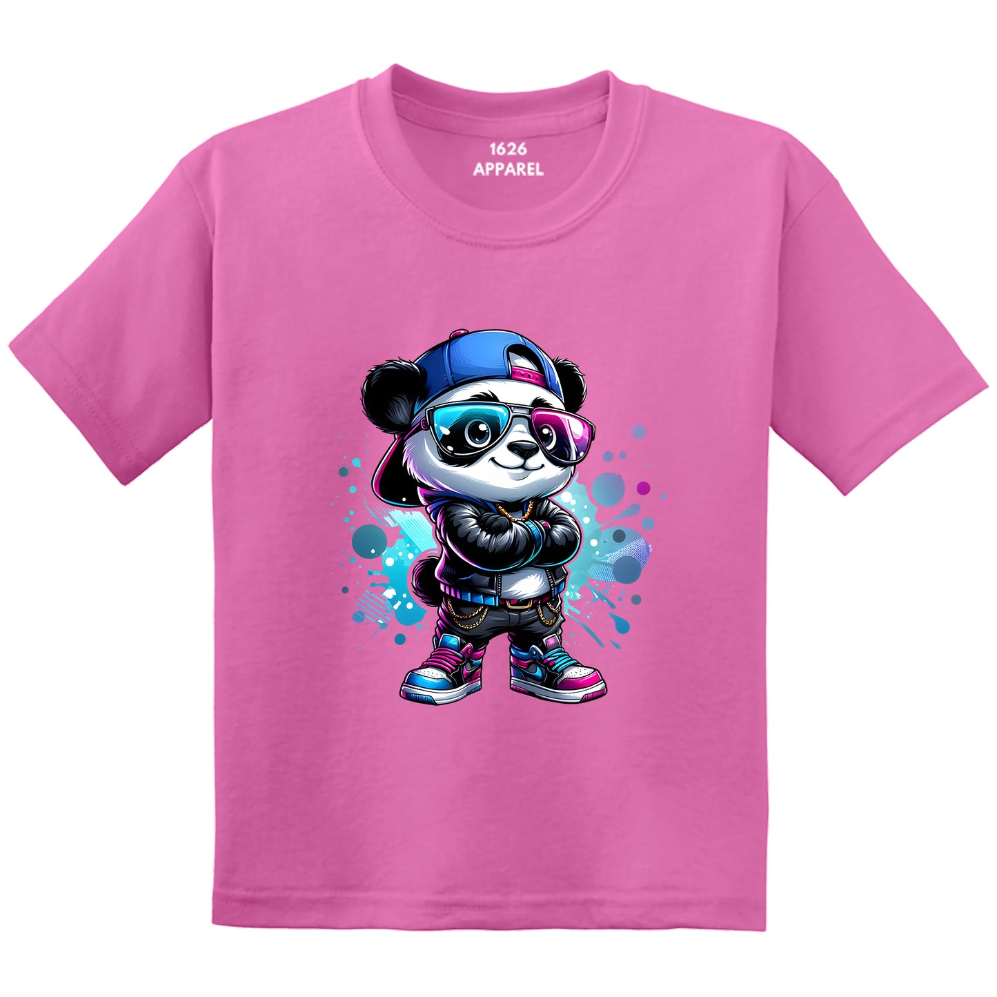 Kid's Cool Panda Pink T-Shirts