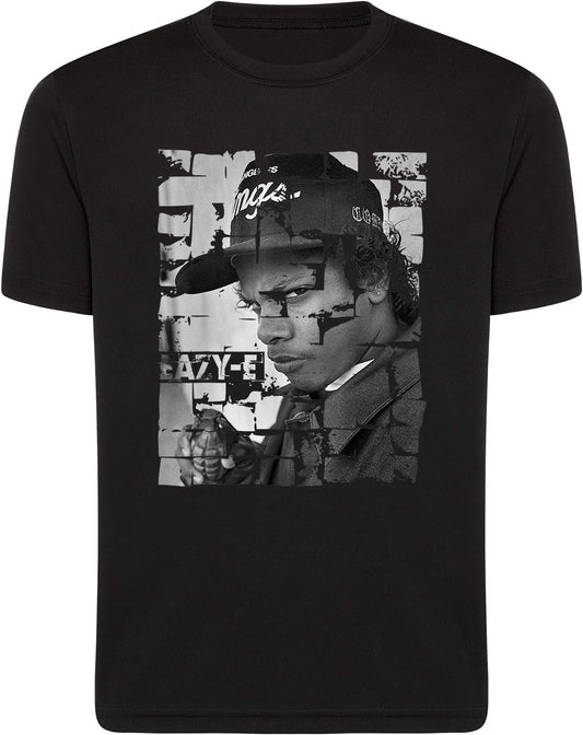 Eazy E Celebrity Big Face Black T-Shirts