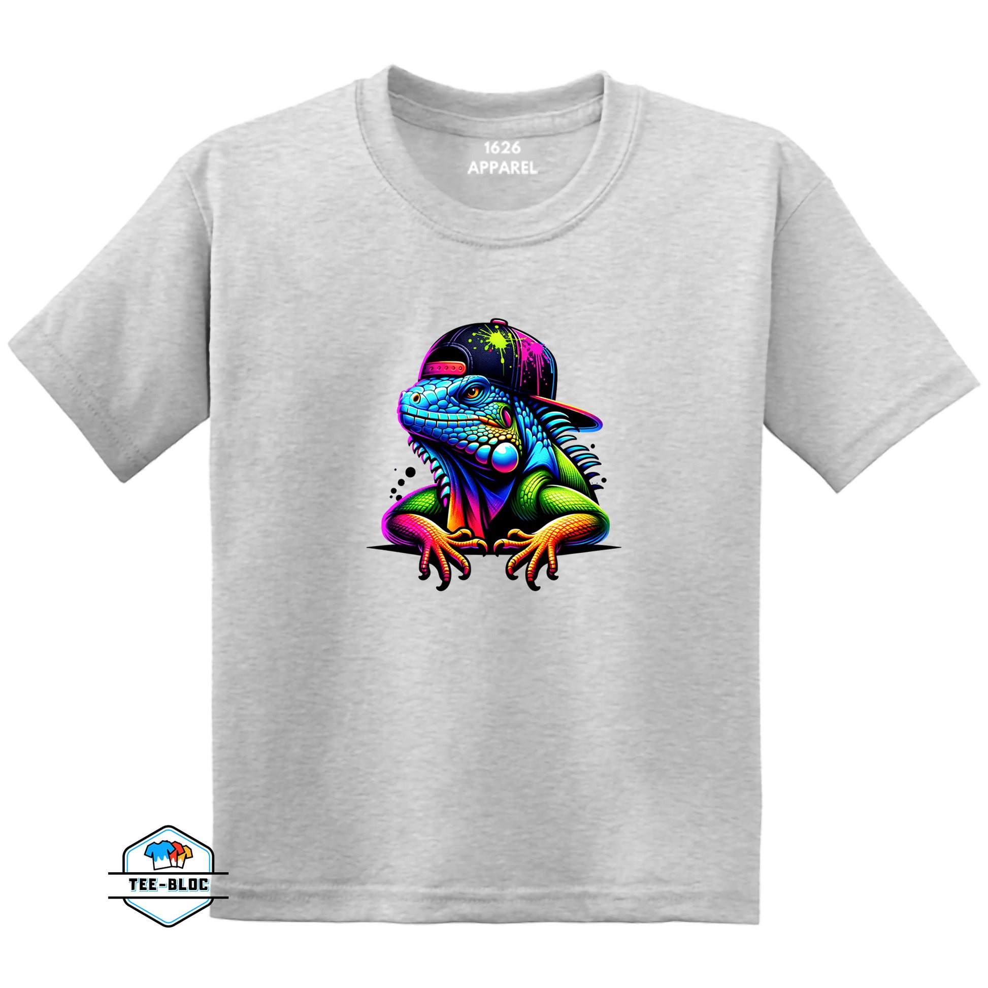 Kid's Cool Iguana Gray T-Shirts