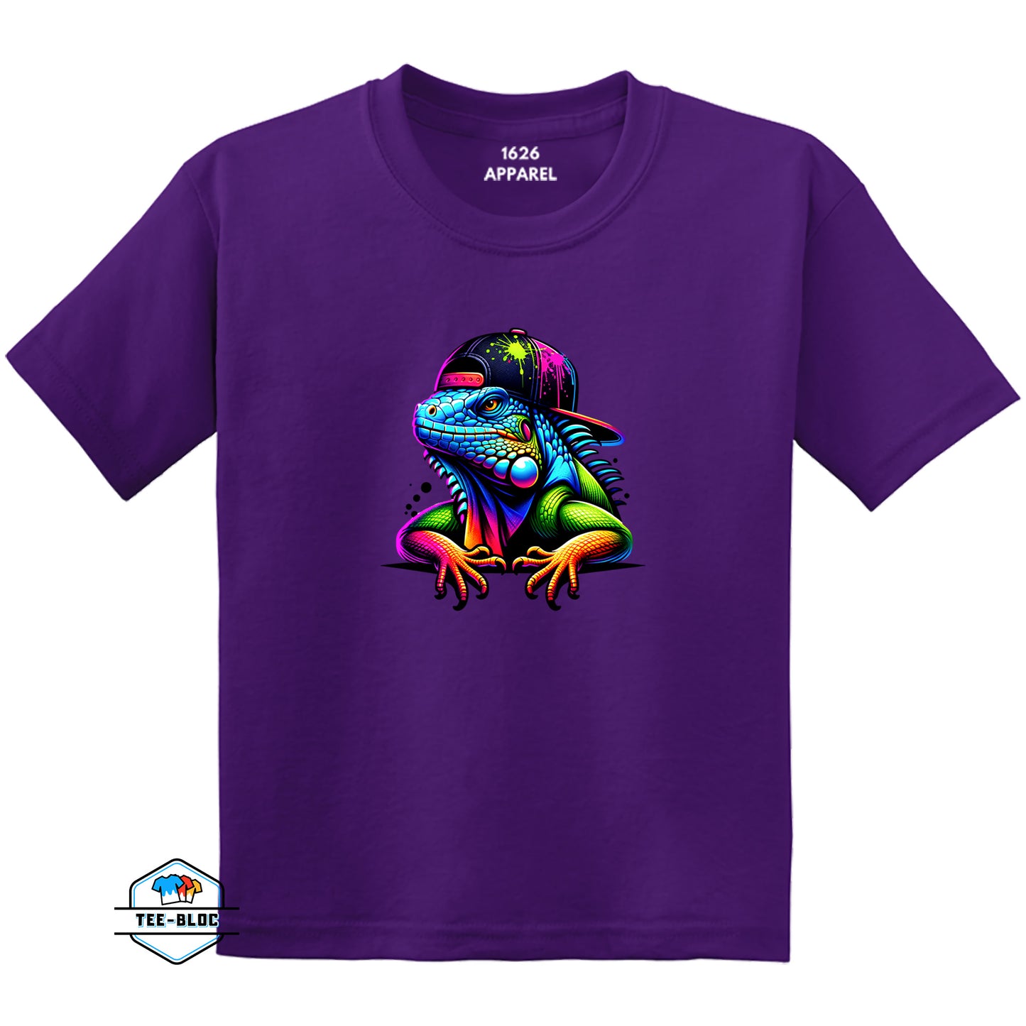 Kid's Cool Iguana Purple T-Shirts