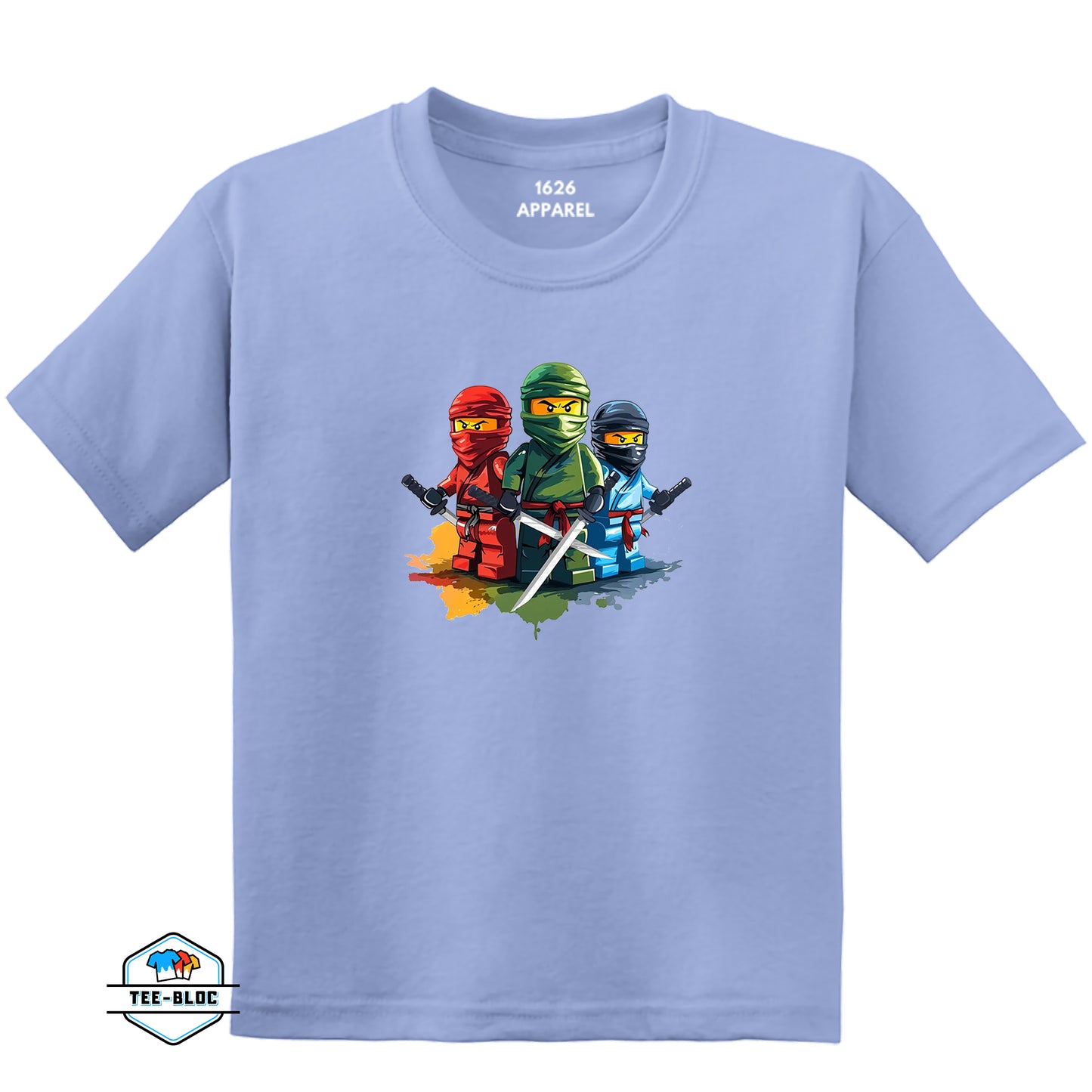 Kid's Lego Ninjago Graphic Printed Light Blue T-Shirts