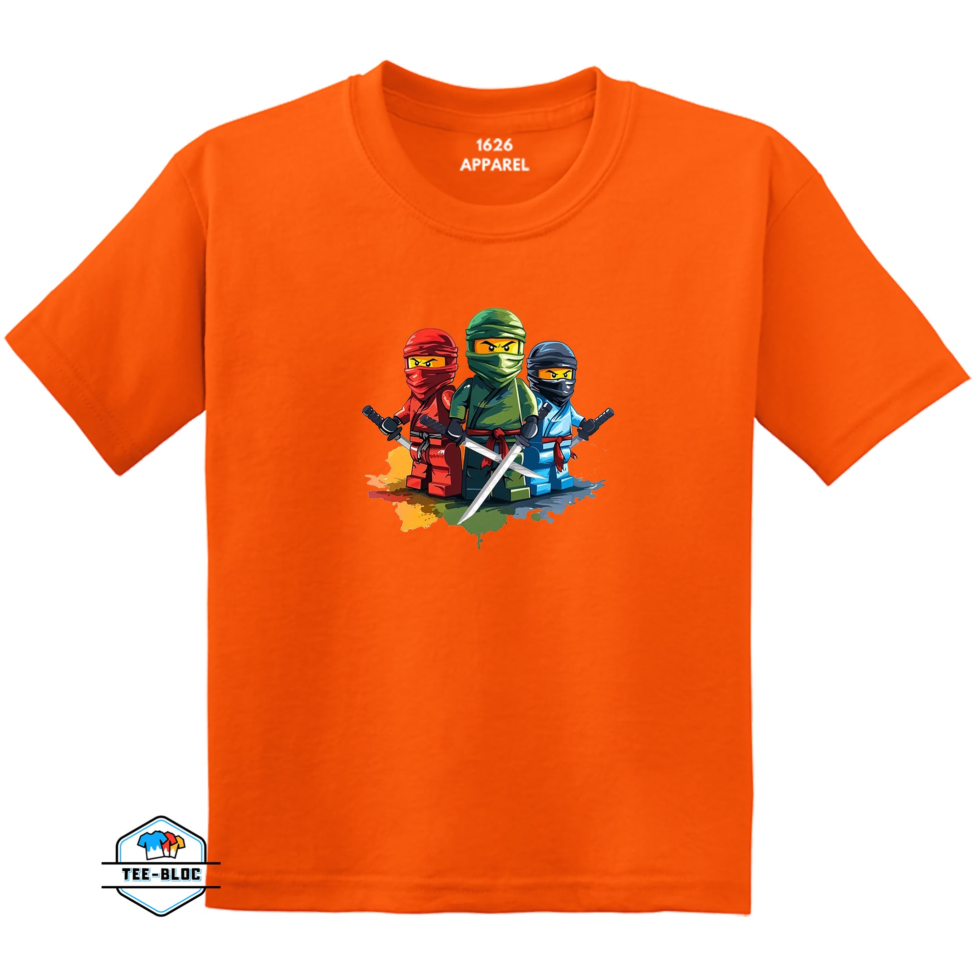 Kid's Lego Ninjago Graphic Printed Orange T-Shirts
