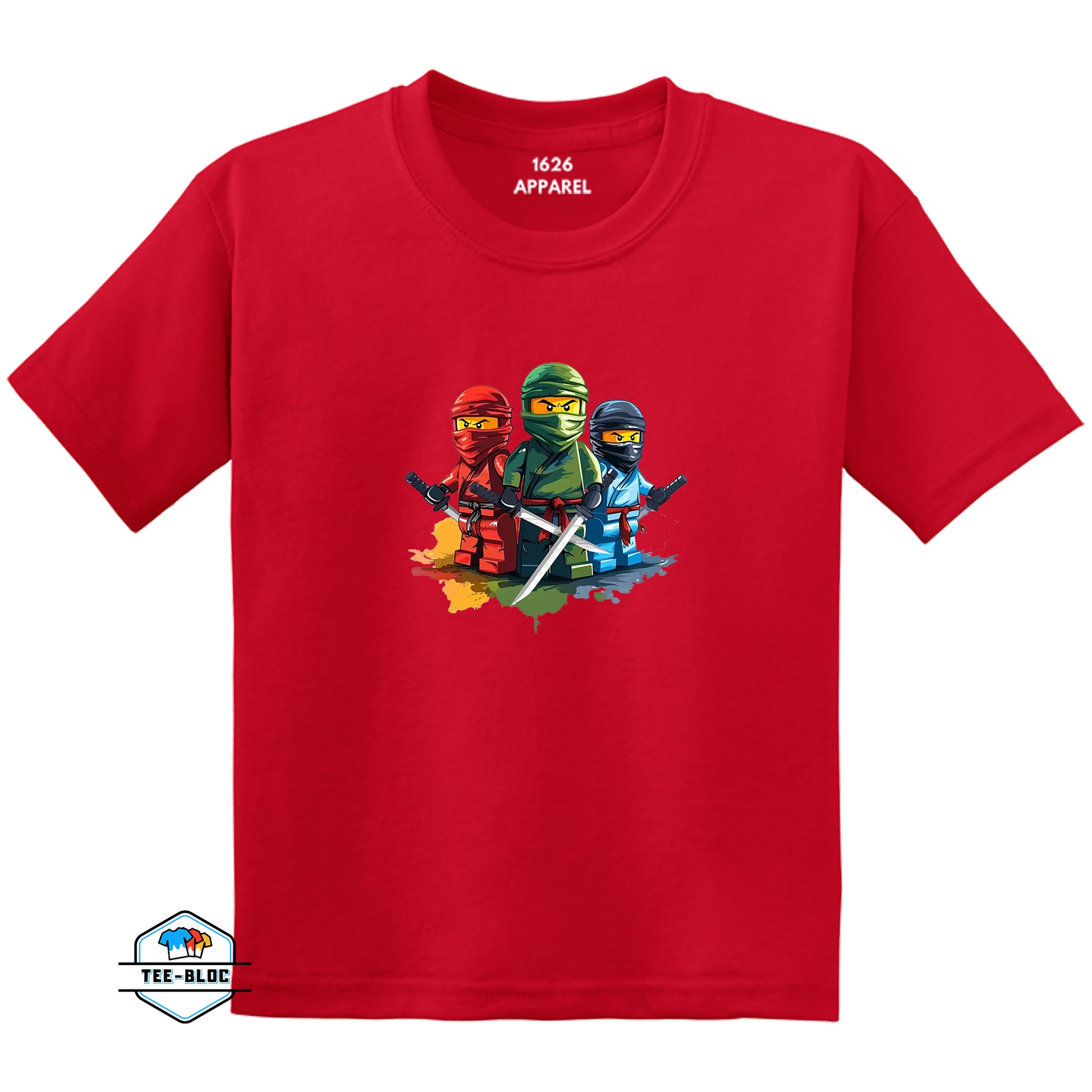 Kid's Lego Ninjago Graphic Printed Red T-Shirts