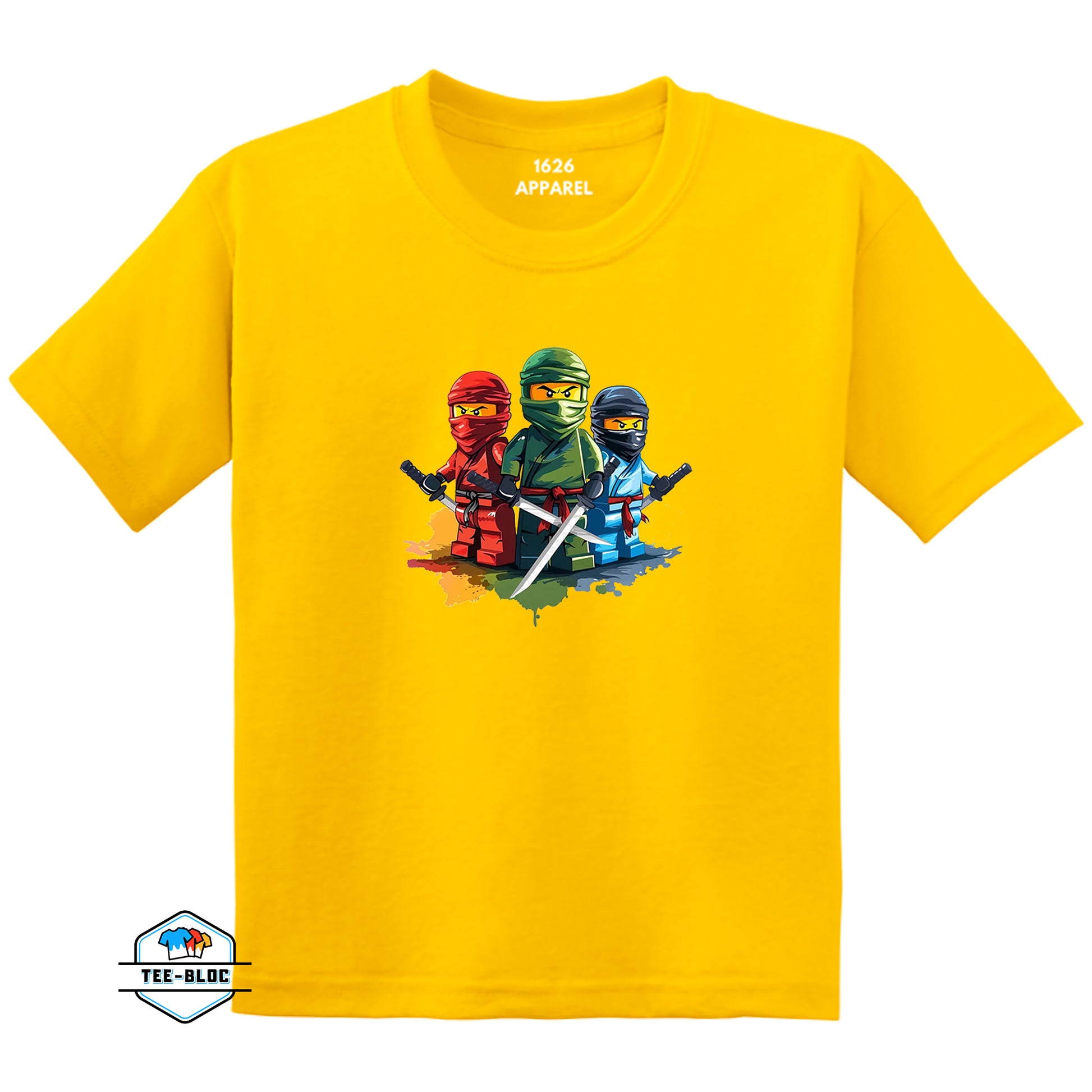 Kid's Lego Ninjago Graphic Printed Yellow T-Shirts