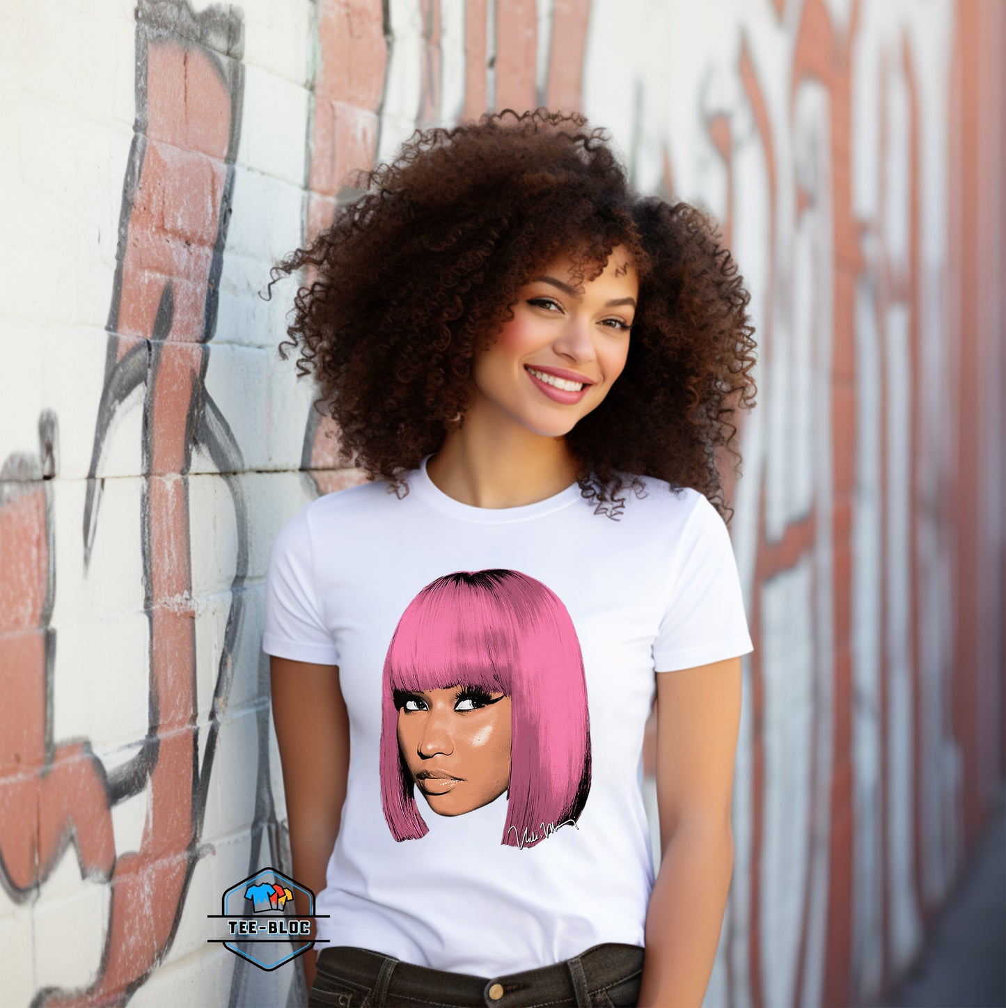 Nicki Minaj Celebrity Big Face White T-Shirts Model