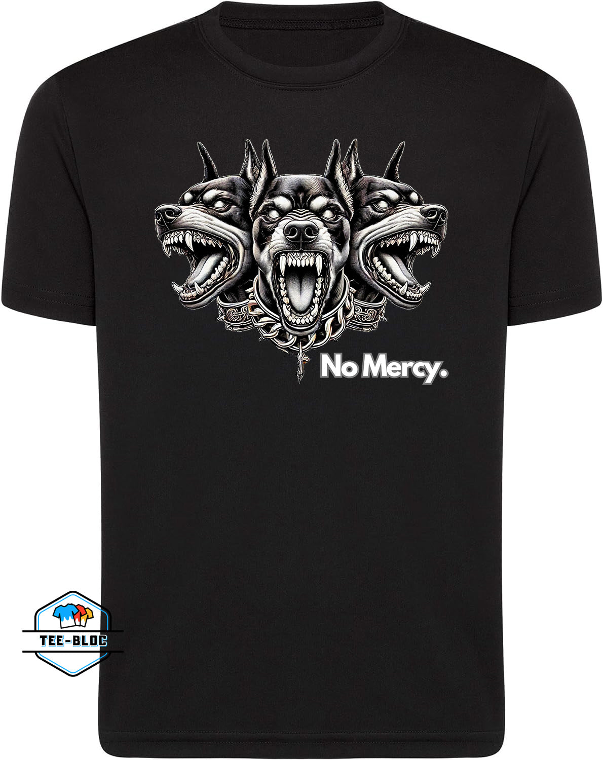 No Mercy Attack Dogs Graphic Printed Black T-Shirts