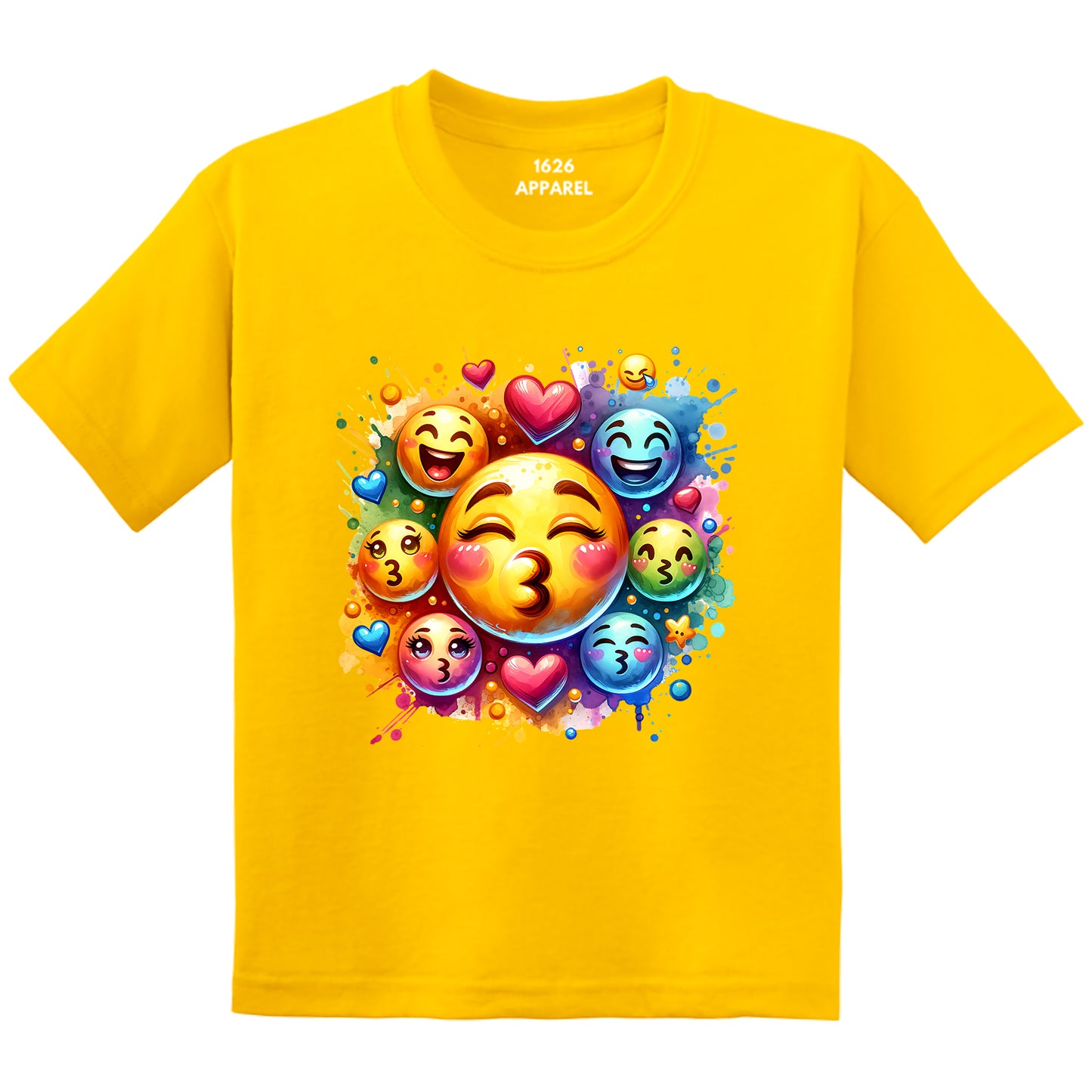 Playful Emojis Yellow T-Shirts
