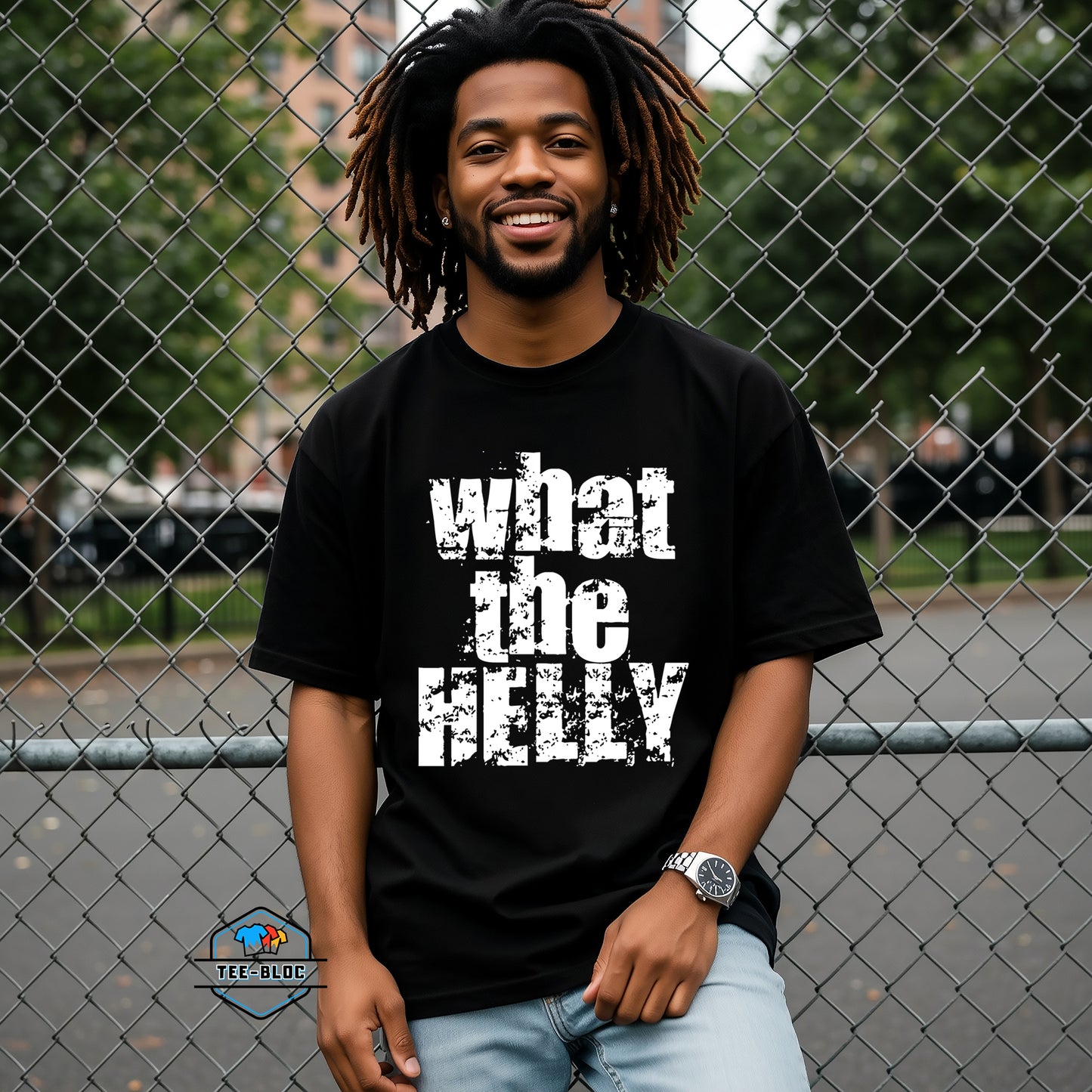 Rob49 WTHelly - What The Helly Black Tees Model
