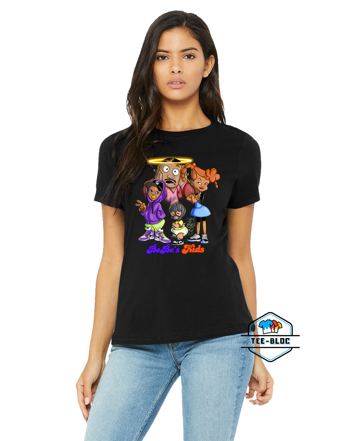 BeBe's Kids Graphic Printed Black T-Shirts