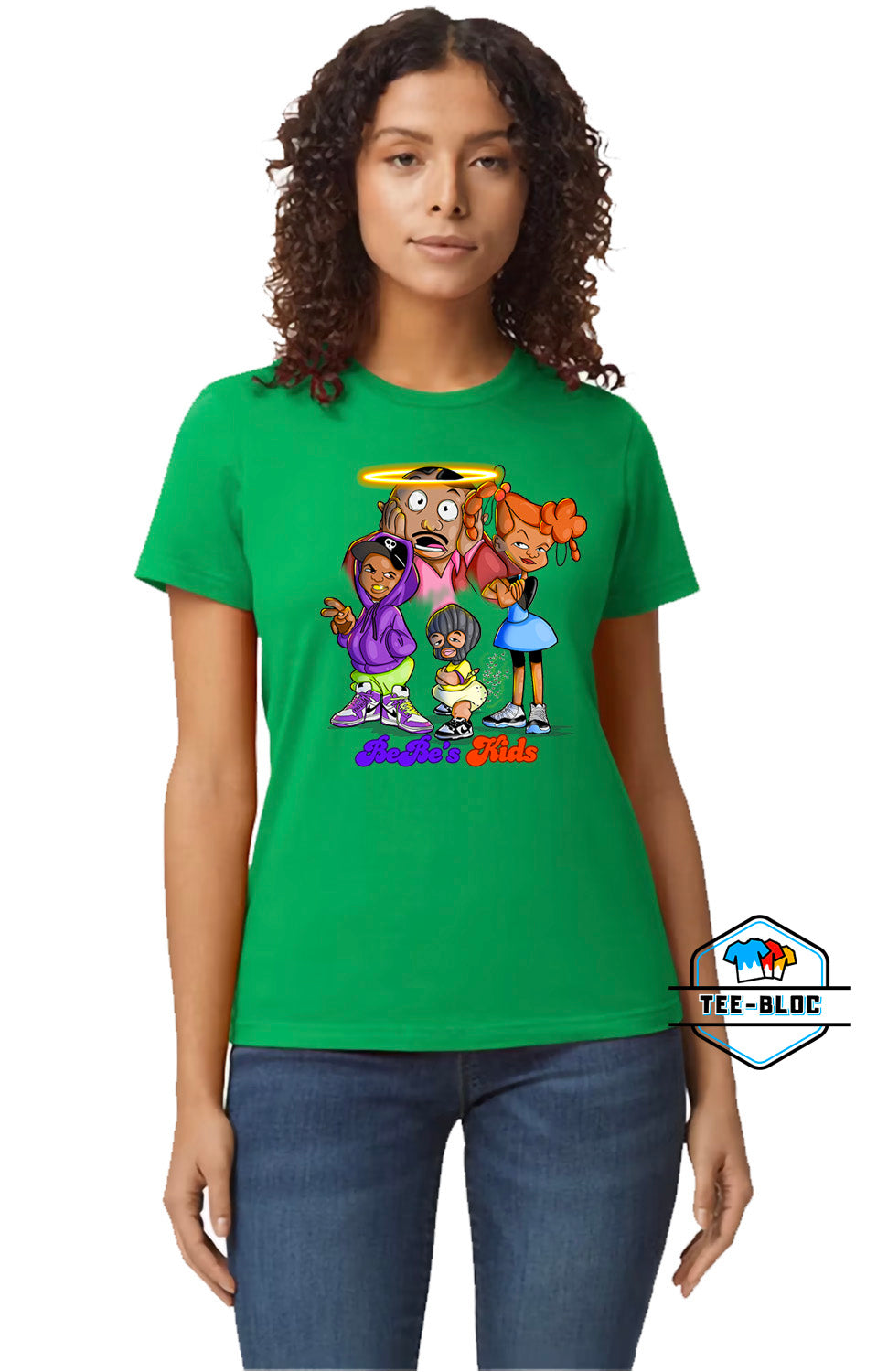 BeBe's Kids Graphic Printed Green T-Shirts