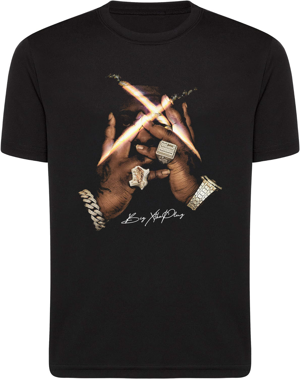 BigXThaPlug Celebrity Big Face Graphic Printed Black T-Shirts