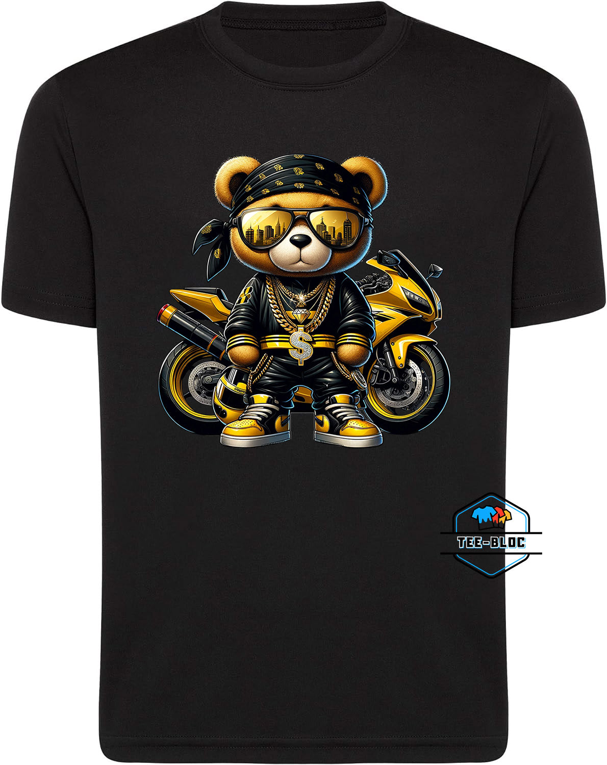 Cool Biker Bear black