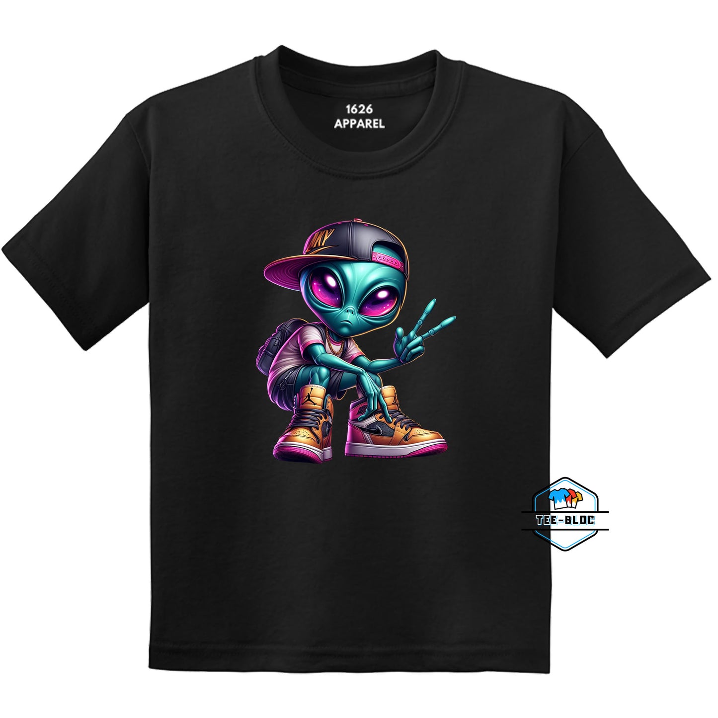 Cool Peace Out Alien Black Youth T-Shirts