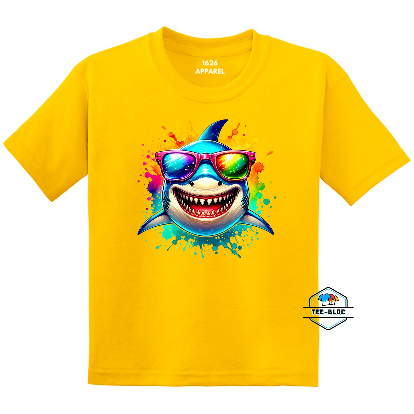 Cool Shark Youth Daisy Yellow T-Shirts