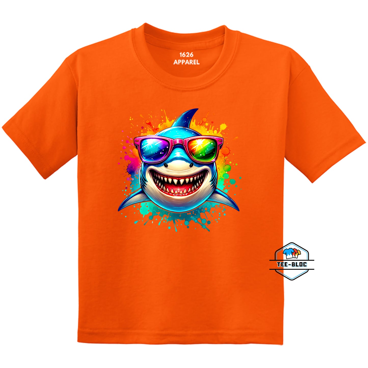 Cool Shark Youth Orange T-Shirts