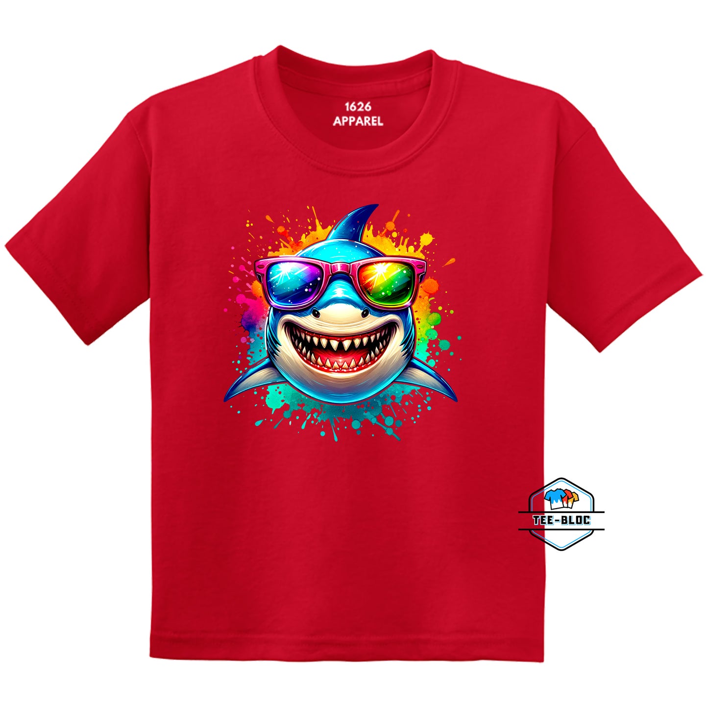 Cool Shark Youth Red T-Shirts