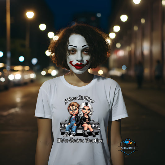 Women's Cruisin with Chucky Halloween White T-Shirts