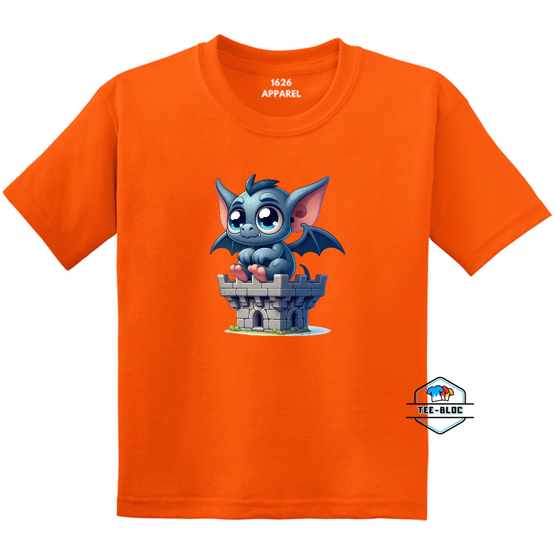 Kids' Cute Dragon Halloween Orange Graphic T-Shirts