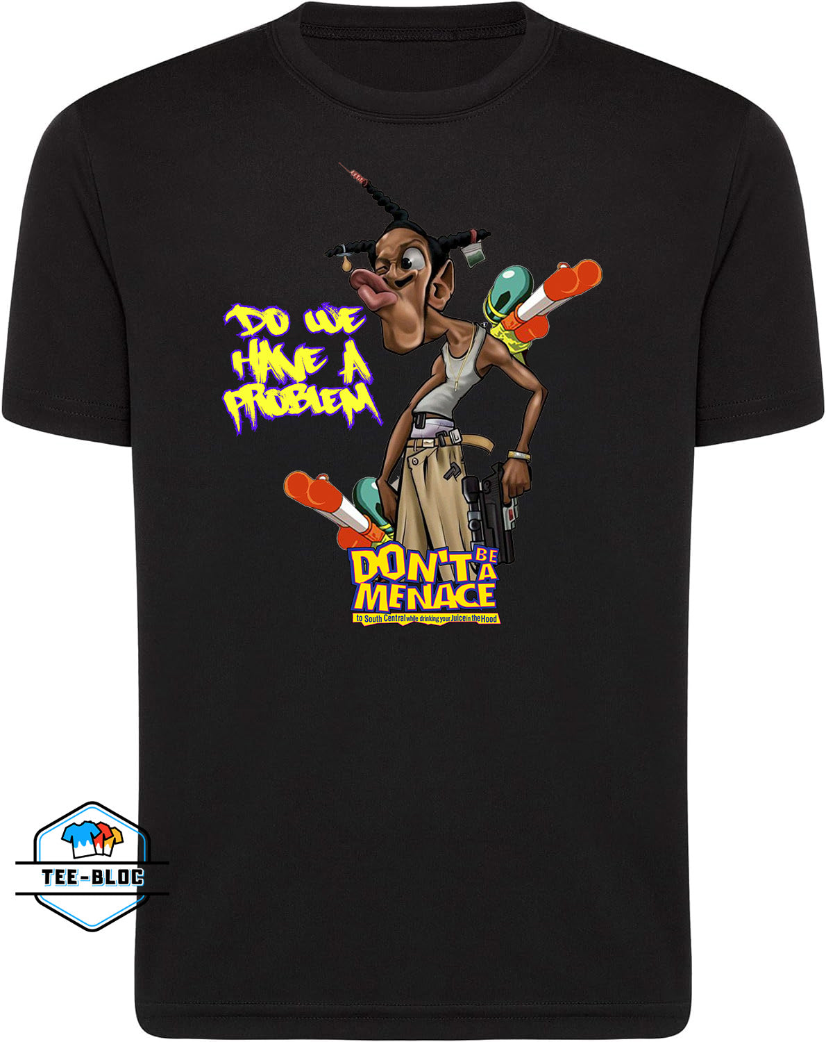 Don't Be A Menace Graphic Printed Black T-Shirts