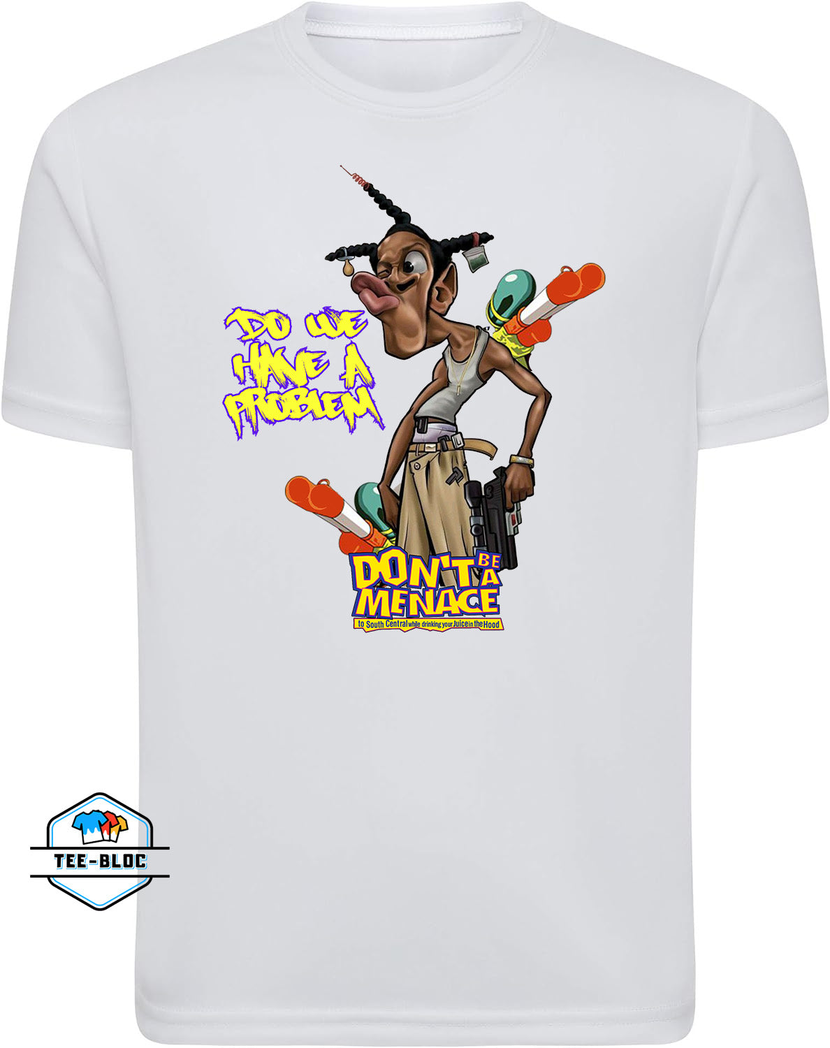 Don't Be A Menace Graphic Printed White T-Shirts