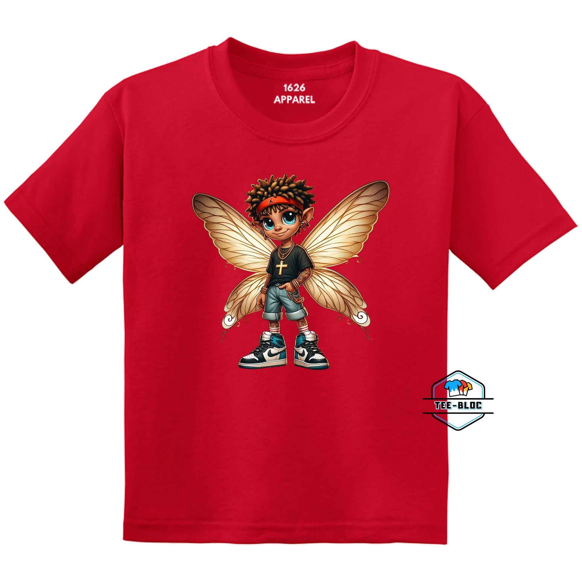 Twists with Headband Fairy - Red Youth T-Shirts