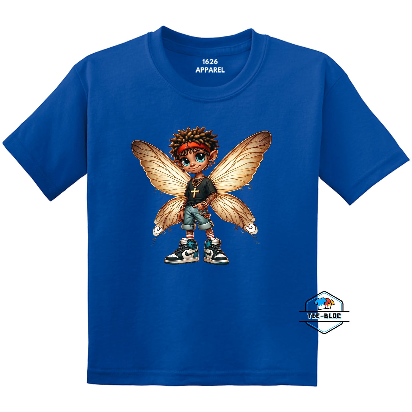 Twists with Headband Fairy - Royal Blue Youth T-Shirts