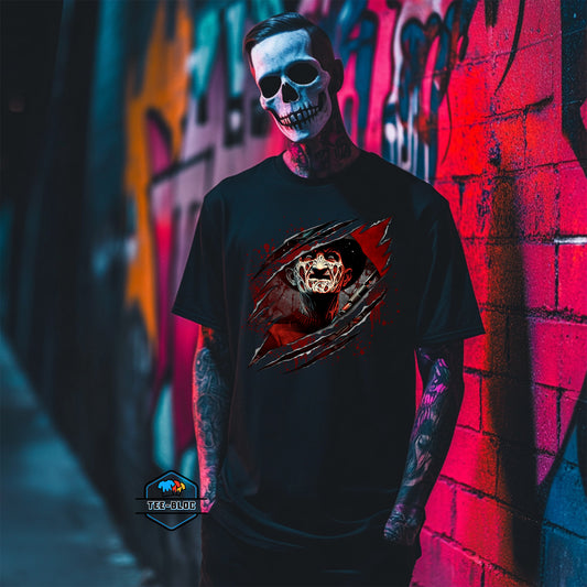Freddy Krueger Halloween Black Tees Male Model