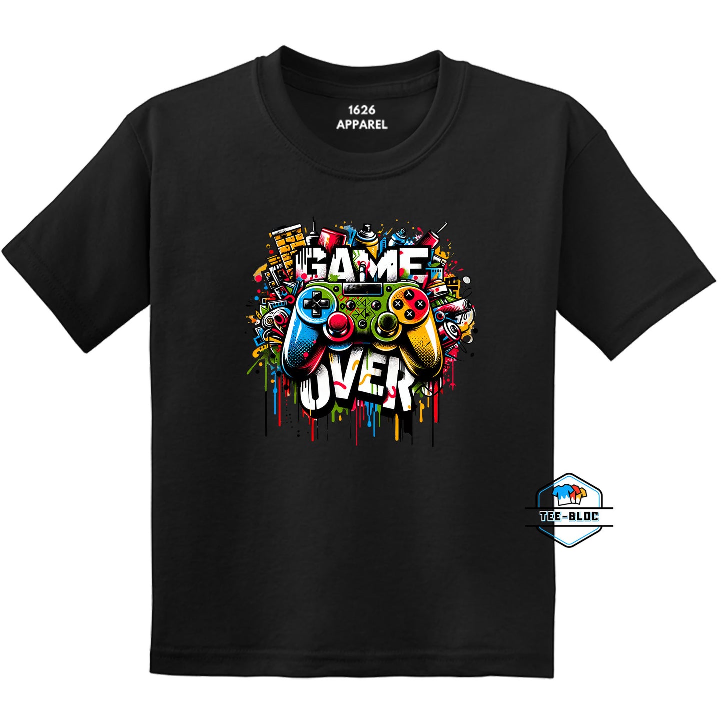 Game Over Gamer Black Youth T-Shirts