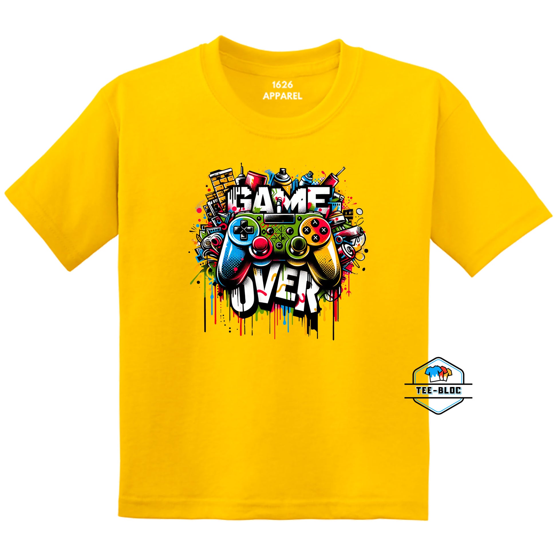 Game Over Gamer Yellow Youth T-Shirts