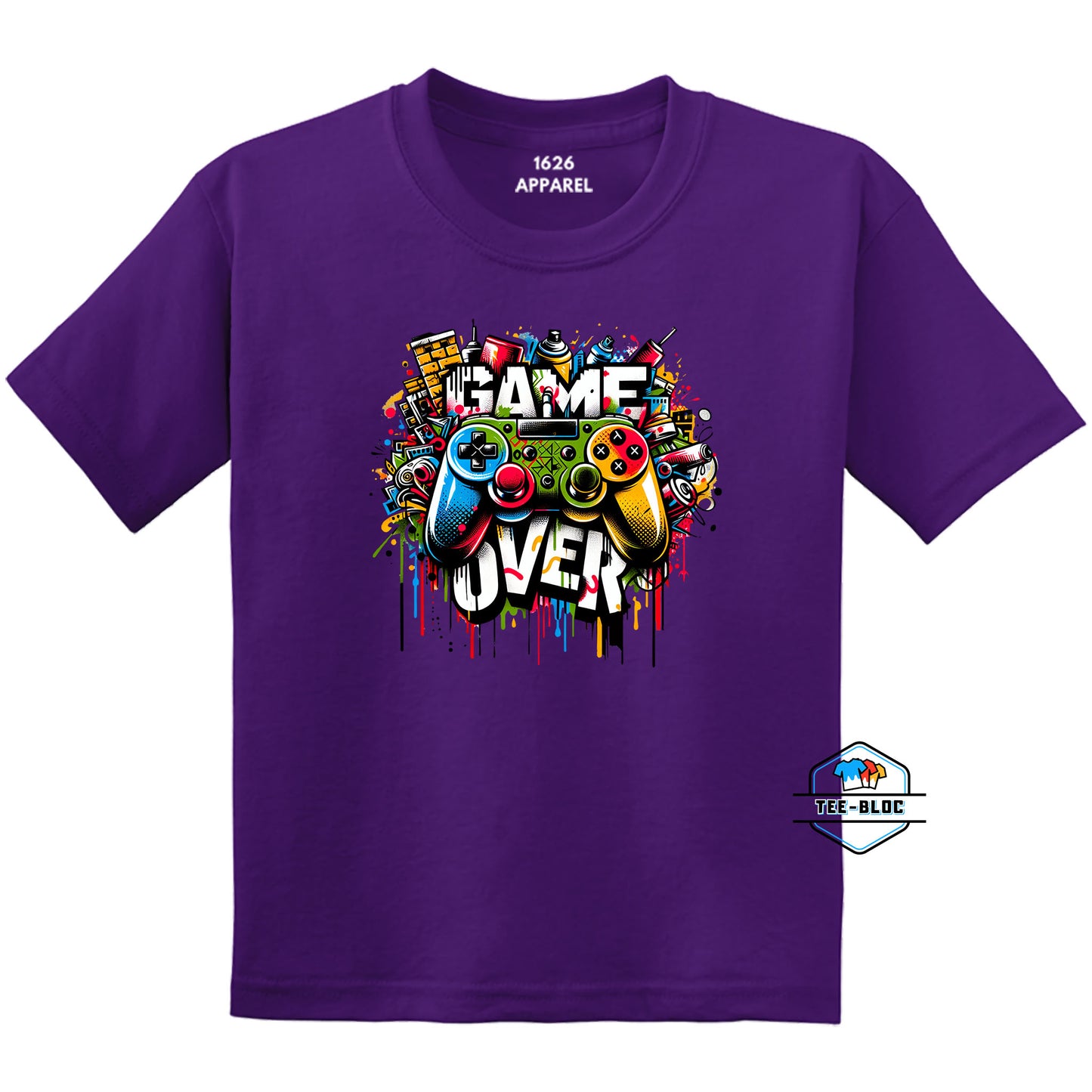 Game Over Gamer Purple Youth T-Shirts