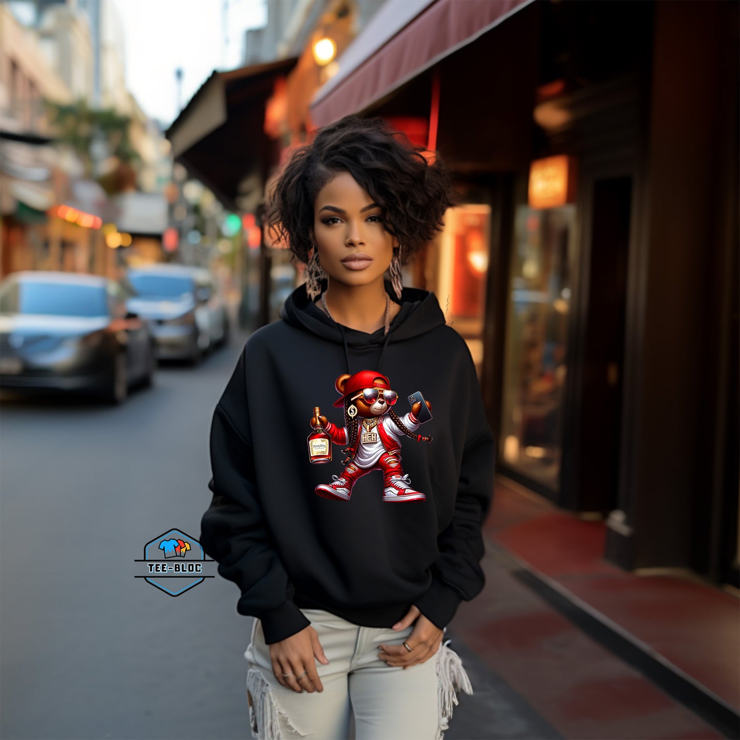 Women's Hennything Is Possible Black Hoodies Model 2