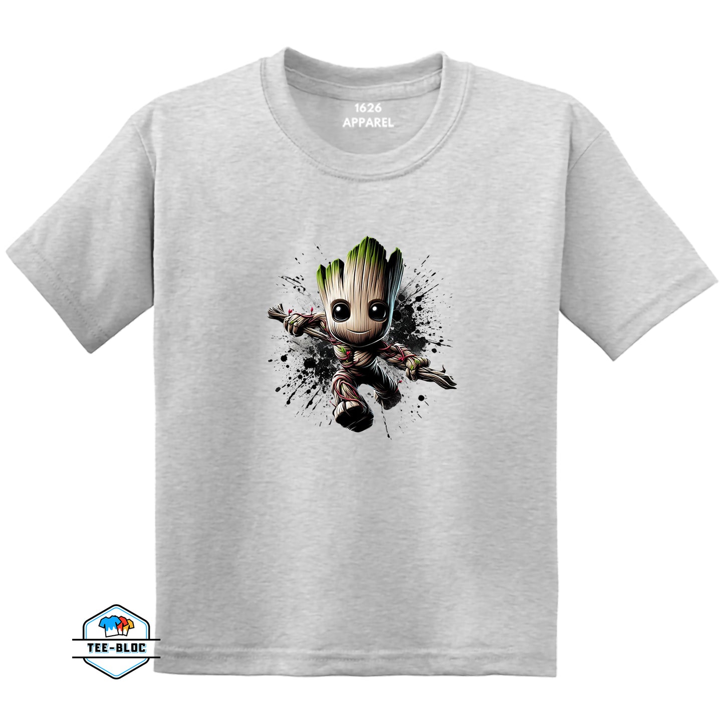 Kids I Am Groot Graphic Printed Gray T-Shirts
