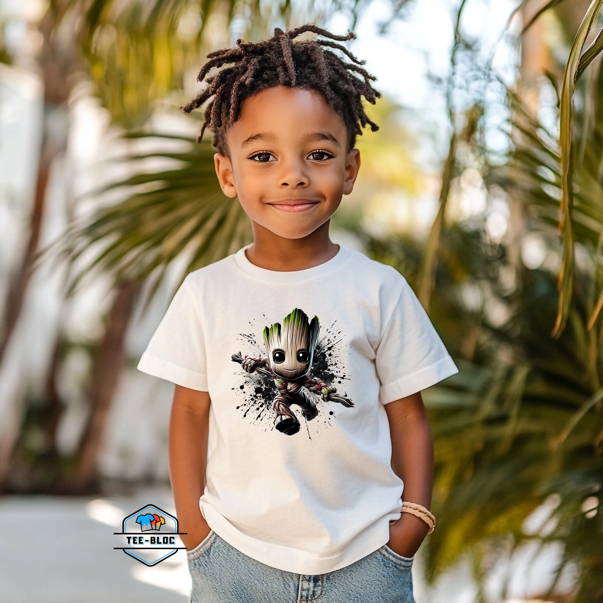 Kids I Am Groot Graphic Printed T-Shirts Model