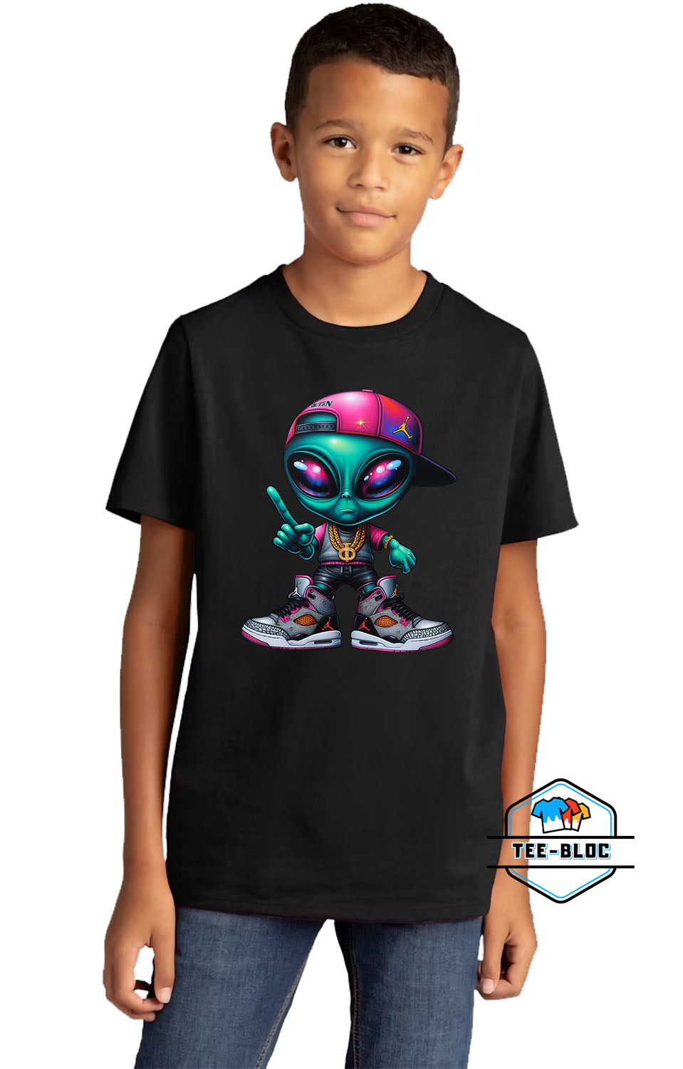 I'm the One Alien - Black Youth T-Shirts Model