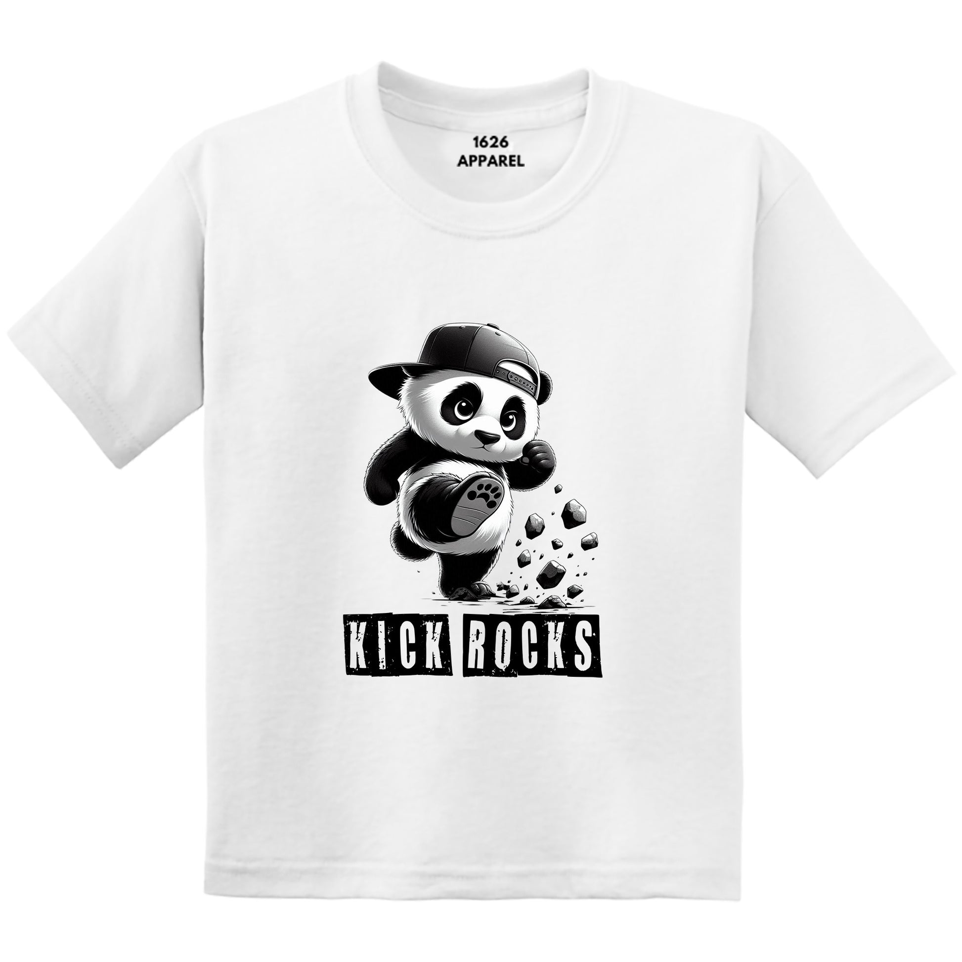 Kick Rocks Panda Graphic Printed T-White Shirts