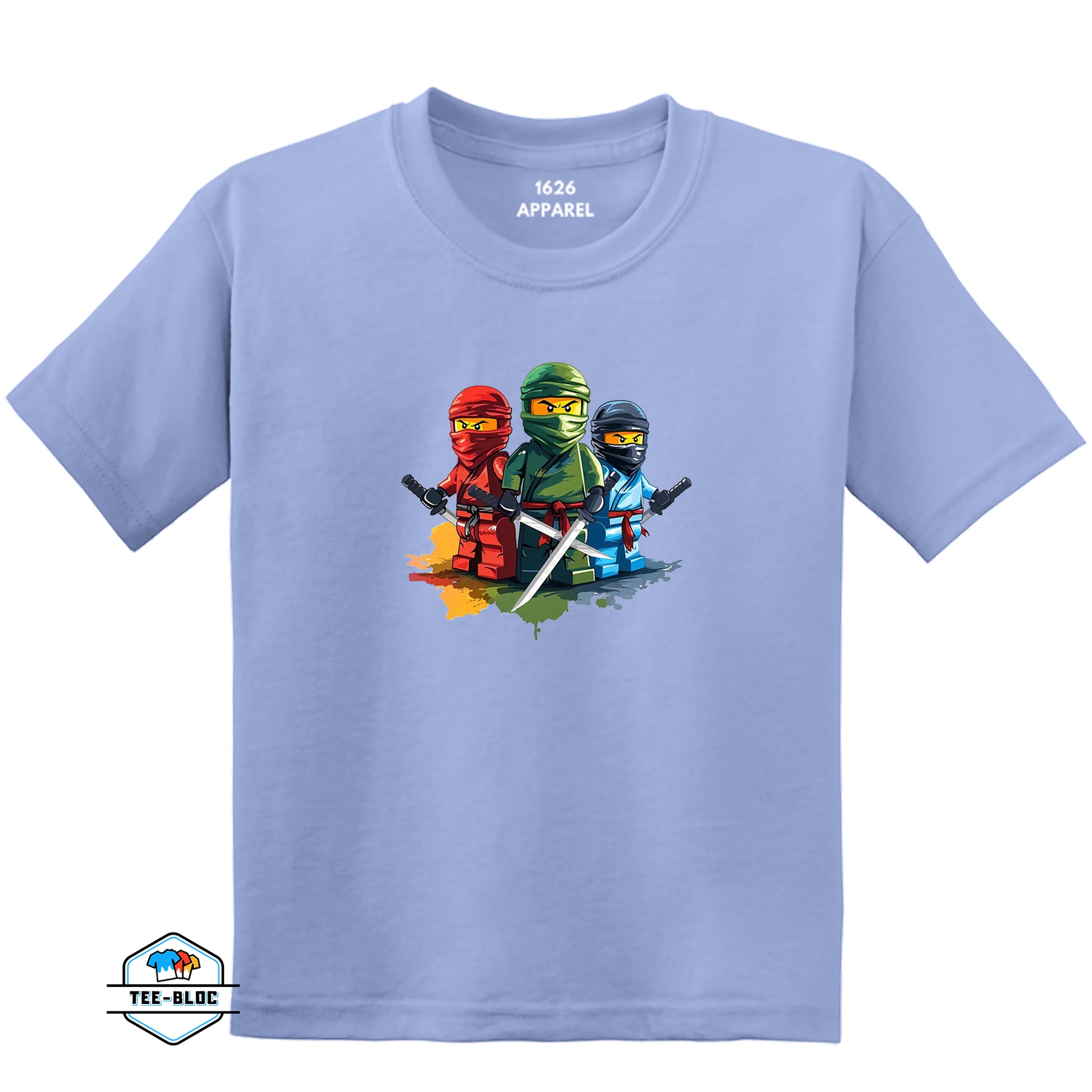 Kid's Lego Ninjago Graphic Printed Light Blue T-Shirts