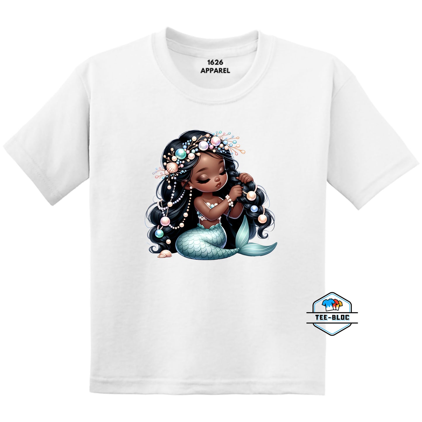 Little Mermaid Pearls White Youth T-Shirts