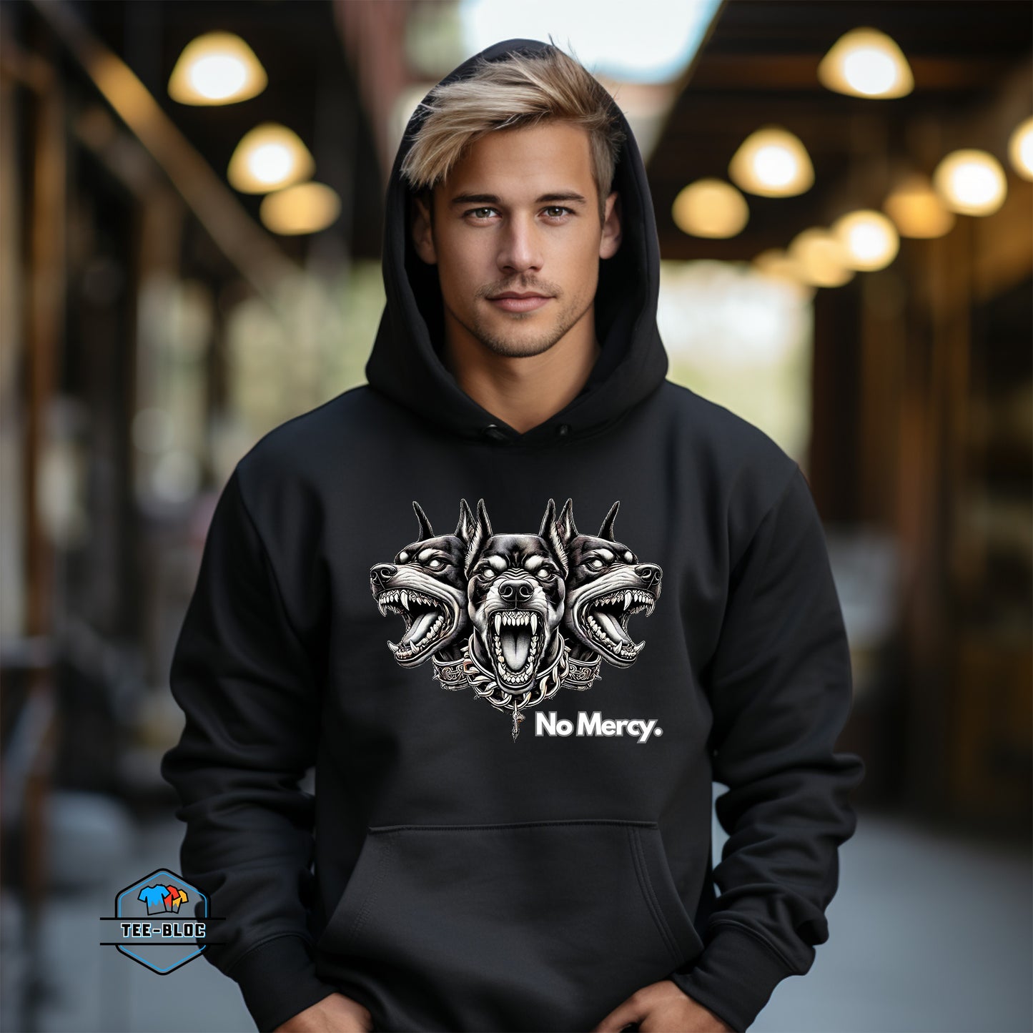 No Mercy Attack Dogs Graphic Printed Black Hoodies