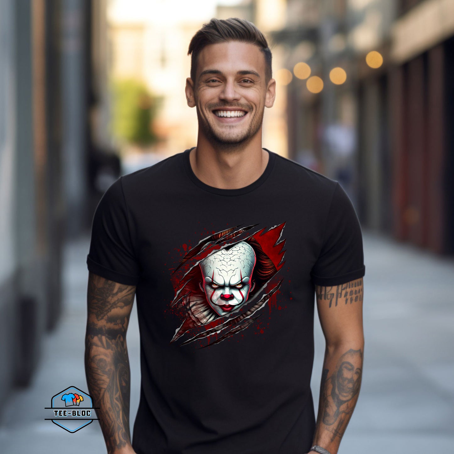 Scary Pennywise Halloween Male Tees