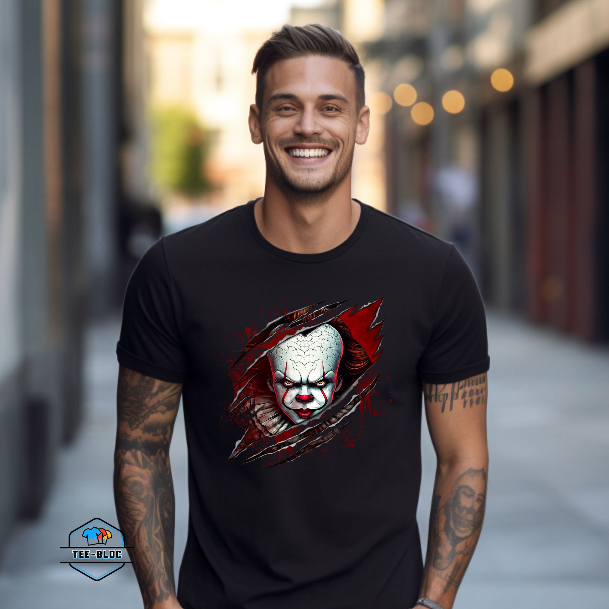 Scary Pennywise Halloween Male Tees