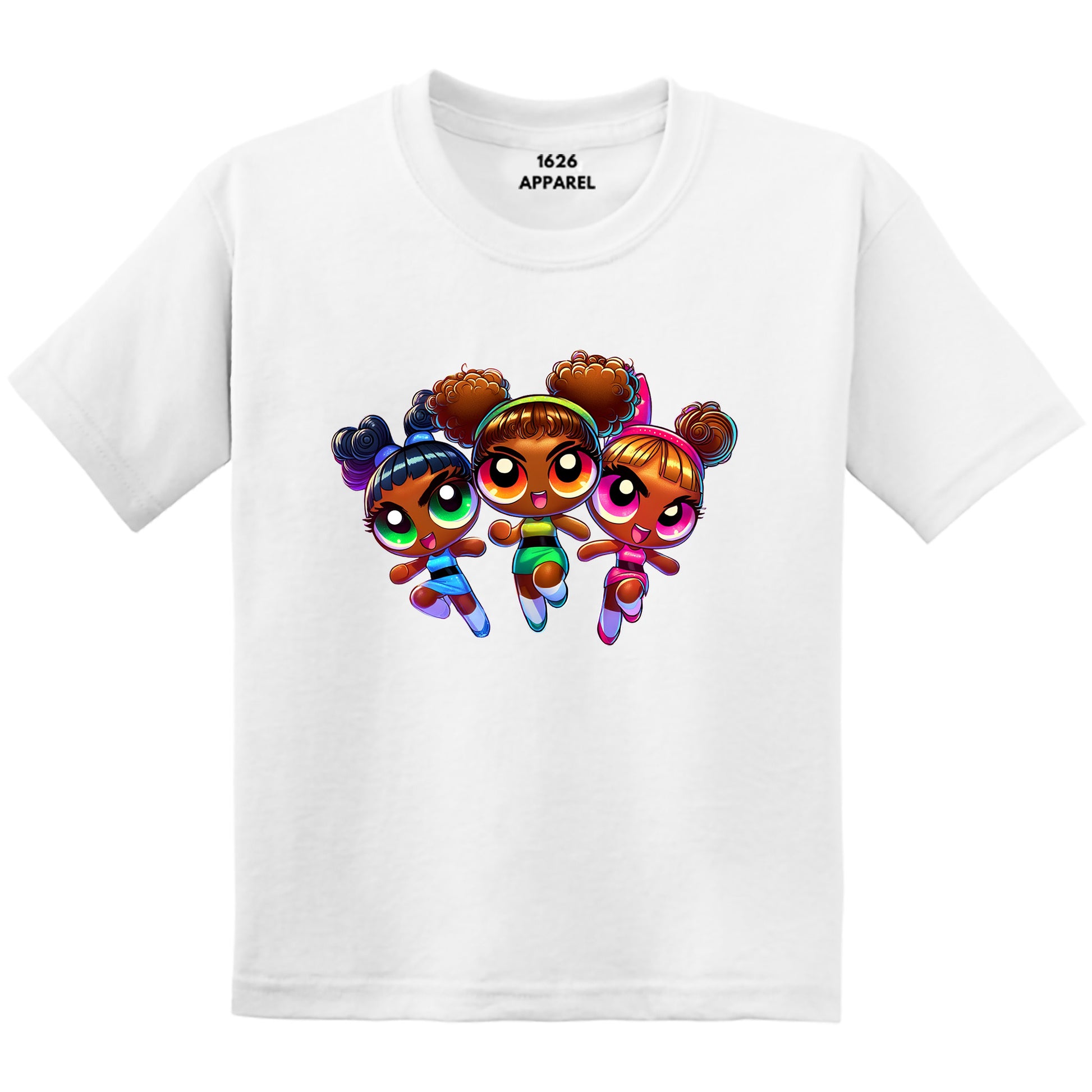 Power Puff Girls White T-Shirts