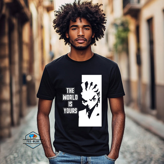 Riley Freeman Scarface Black Tee Model