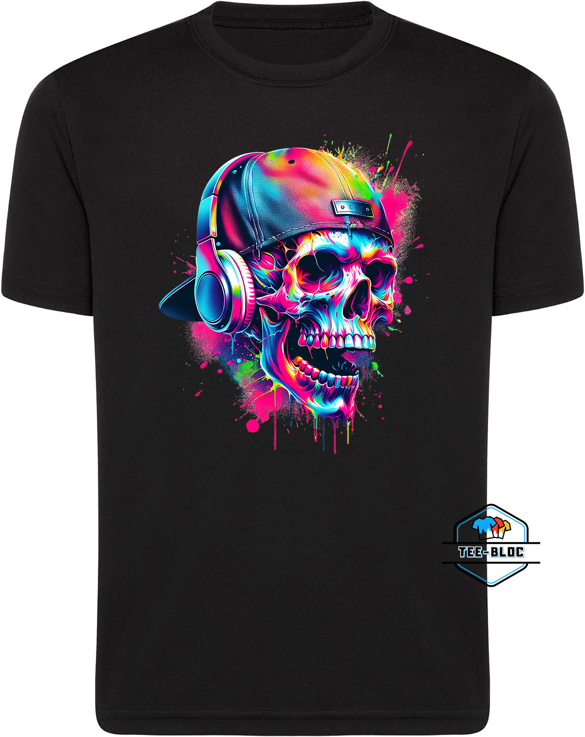 Skull and Headphones Male Black