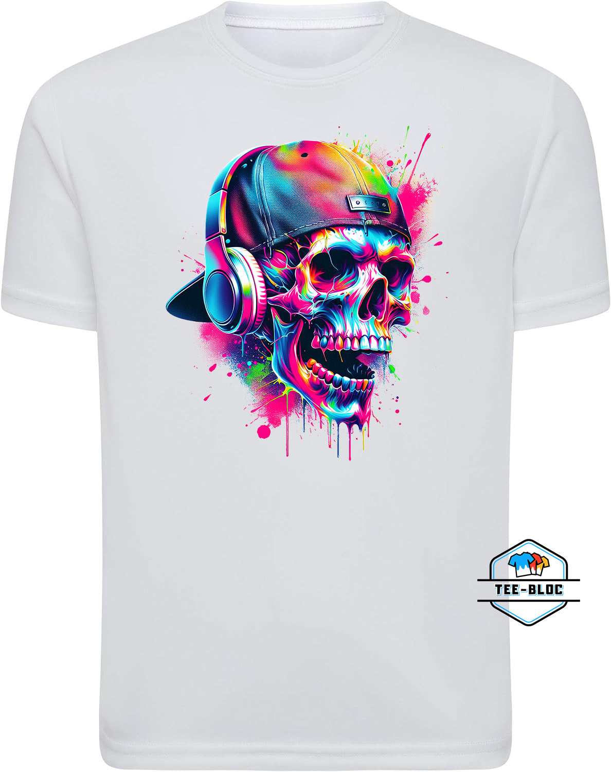 Skull and Headphones Male White