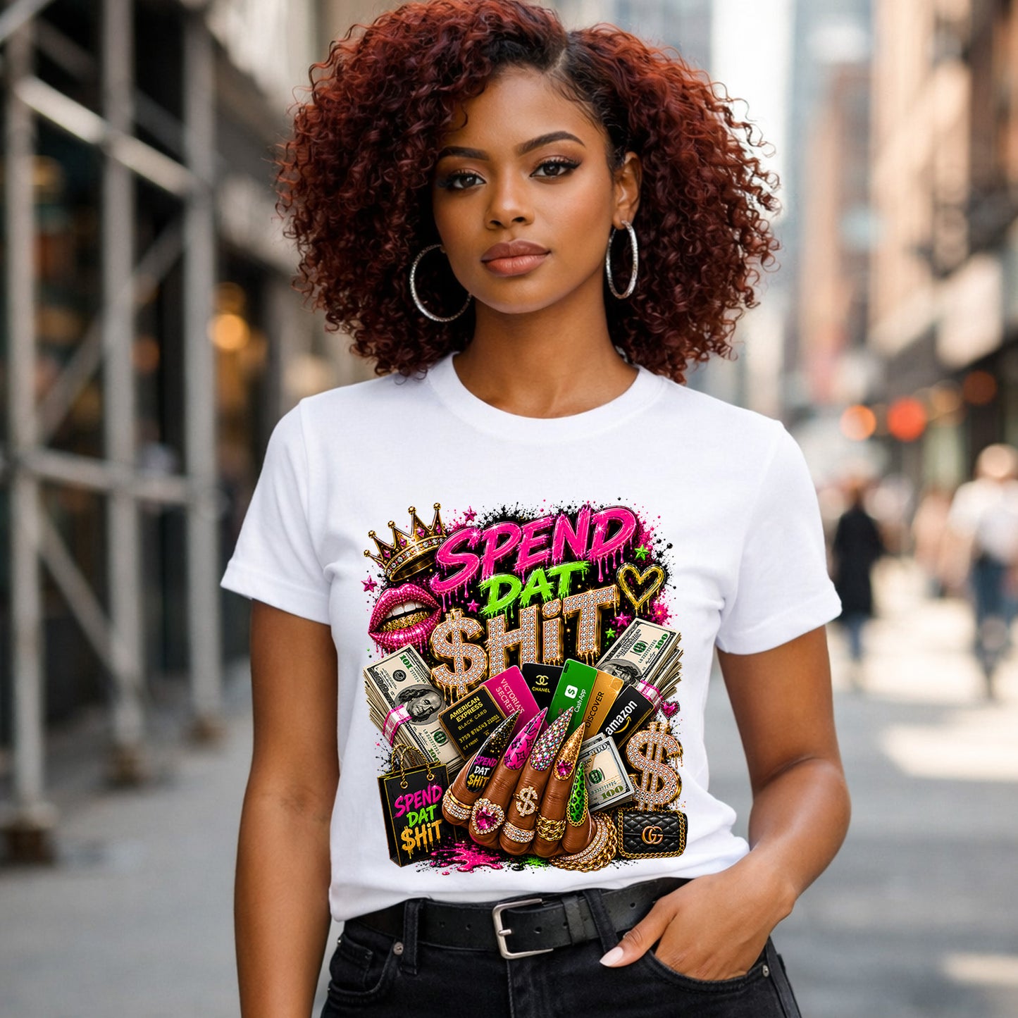 Yung Miami Spend Dat Shit Graphic Printed Tees