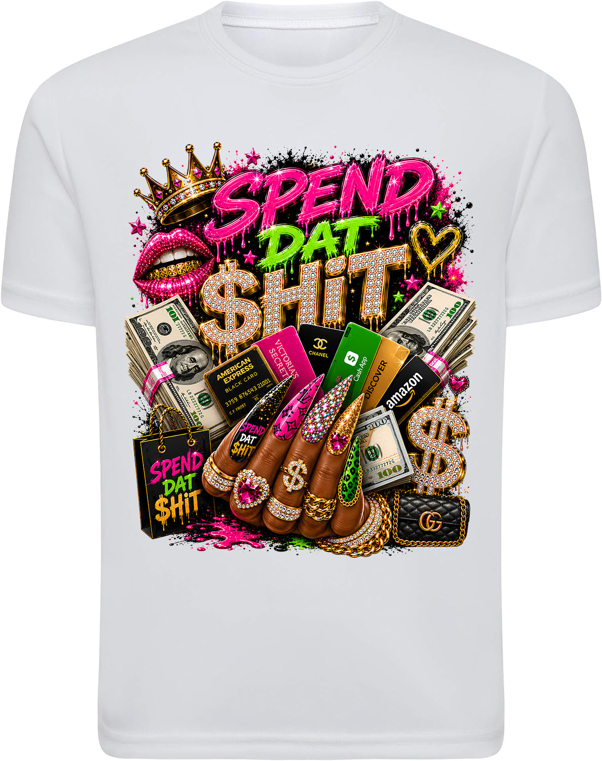 White Yung Miami Spend Dat Shit Tee