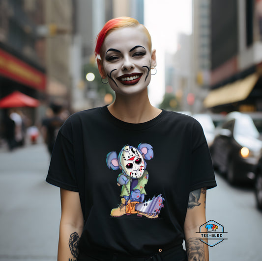Women's Teddy Voorhees Halloween Black T-Shirts
