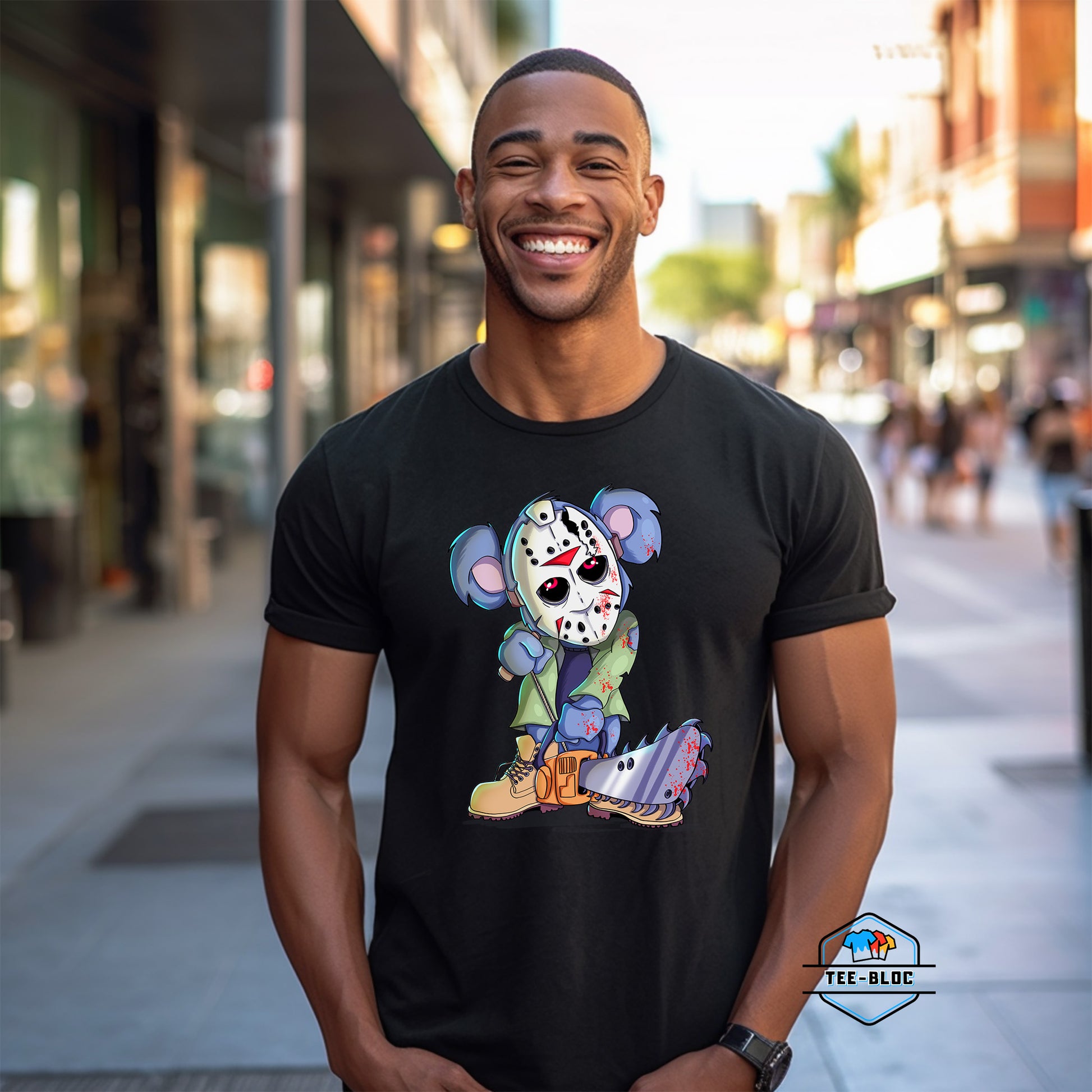 Teddy Voorhees Halloween Graphic Black Printed T-Shirts
